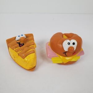 VTG Burger King 1989 Lickety Splits Food 2 Toy Lot Croissan'wich Pie